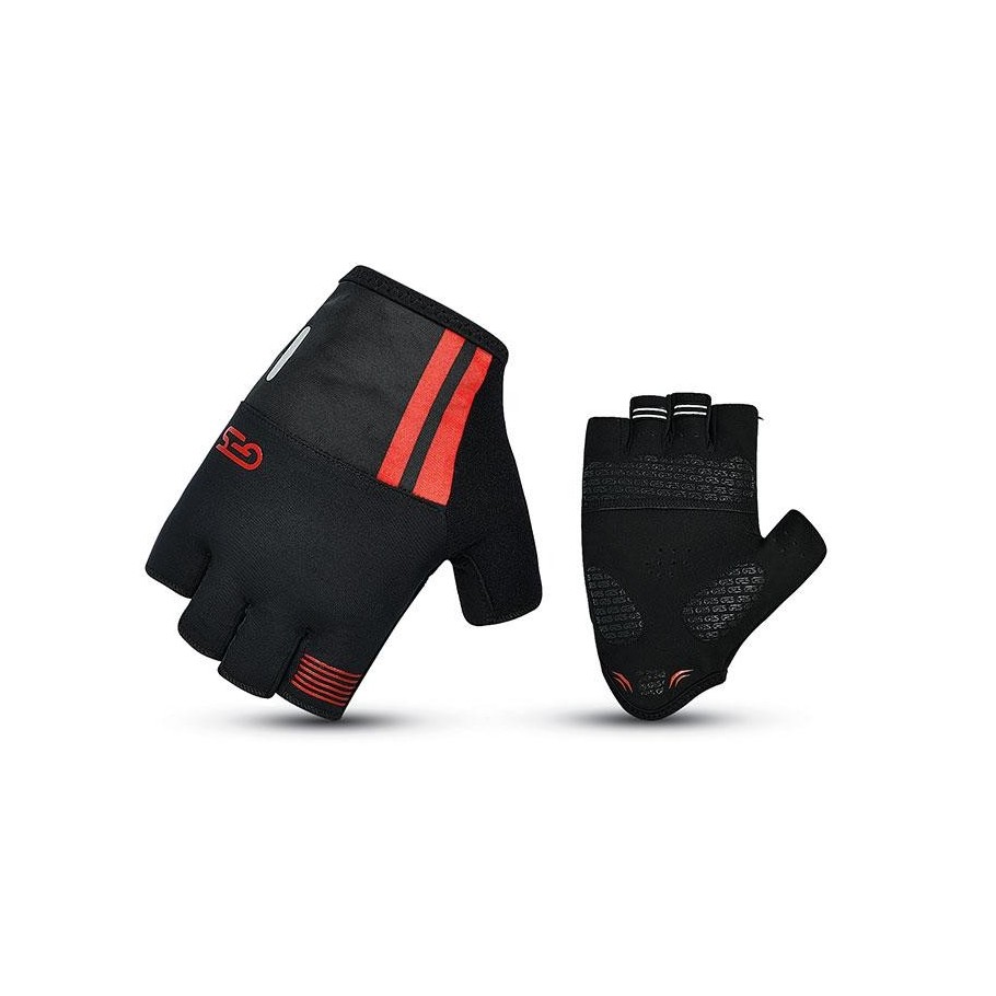 GUANTES CICLISMO GES COURSE NEGRO/ROJO