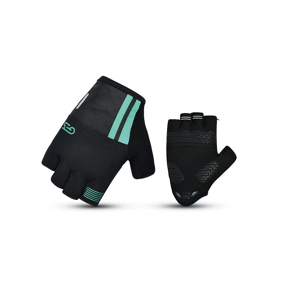 GUANTES CICLISMO GES COURSE NEGRO/VERDE