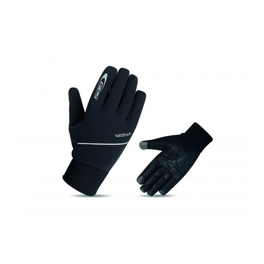 GUANTES CICLISMO GES SOFTSHELL NEGRO
