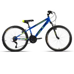 Bicicleta Infantil Wenti 24" Niño, Suspensión delantera, Color Azul, 21V
