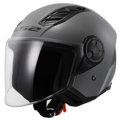 Casco Motocicleta Jet LS2 OF616 Airflow II Solid Gris Nardo