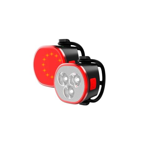 Set de pilotos bicicleta delantero + trasero Riders RD-302 USB