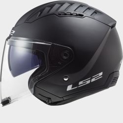 Casco Motocicleta Jet LS2 OF600 Copter II Solid Negro Mate T. M