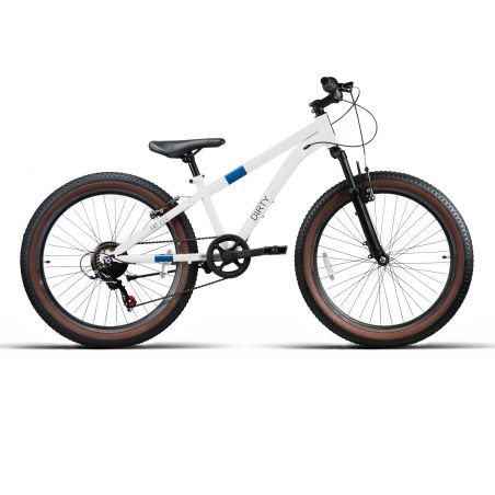 Bicicleta JL Wenti 24" niño Fat200 1x7Vel C/Susp Blanca 2025