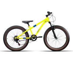 Bicicleta JL Wenti 24" niño Fat200 1x7Vel C/Susp Amarilla 2025