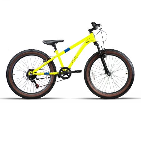 Bicicleta JL Wenti 24" niño Fat200 1x7Vel C/Susp Amarilla 2025