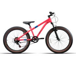 Bicicleta JL Wenti 24'' Fat200 1x7Vel C/Susp unisex coral 2025