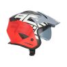 Casco Motocicleta Jet ACERBIS Aria Sport Gris-Rojo