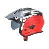 Casco Motocicleta Jet ACERBIS Aria Sport Gris-Rojo