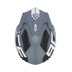 Casco Motocicleta Jet ACERBIS Aria Sport Gris-Rojo