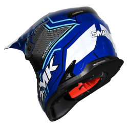 Casco Cross SMK Allterra Maverix Azul/Negro/Blanco