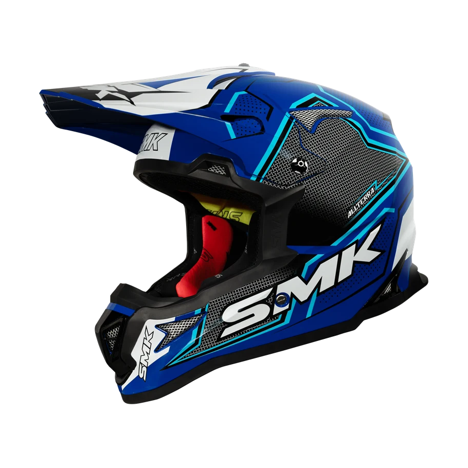 Casco Cross SMK Allterra Maverix Azul/Negro/Blanco