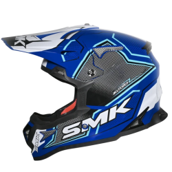 Casco Cross SMK Allterra Maverix Azul/Negro/Blanco