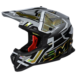 Casco Cross SMK Allterra X-Aces Gris/Negro/Naranja