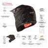 Casco Cross SMK Allterra X-Aces Gris/Negro/Naranja, TS